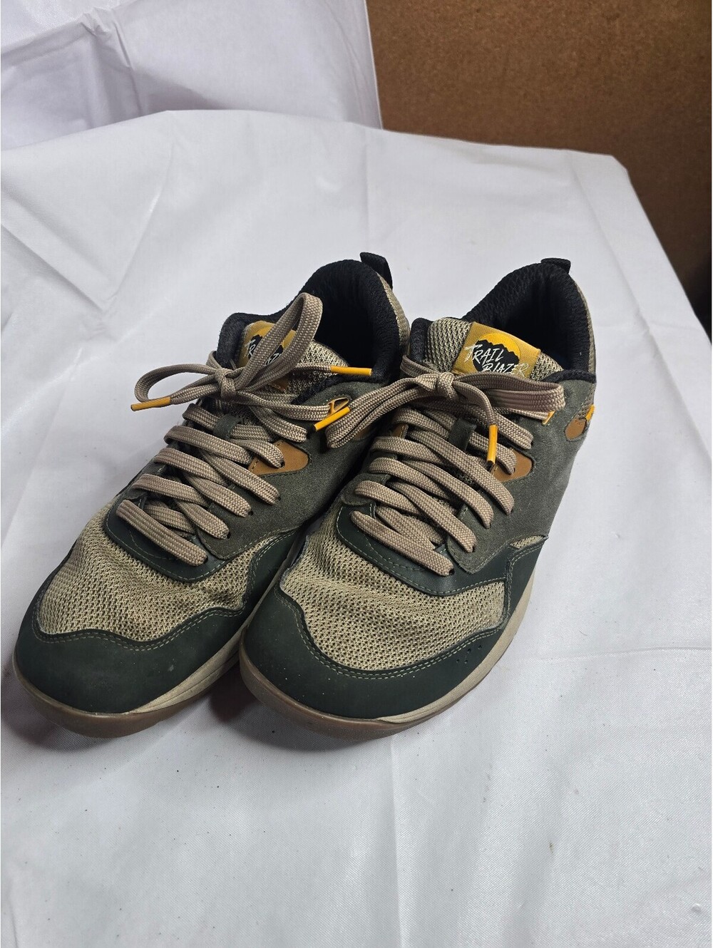 Lems Trailhead Low Hiking Shoes Green Brown Size 11.5